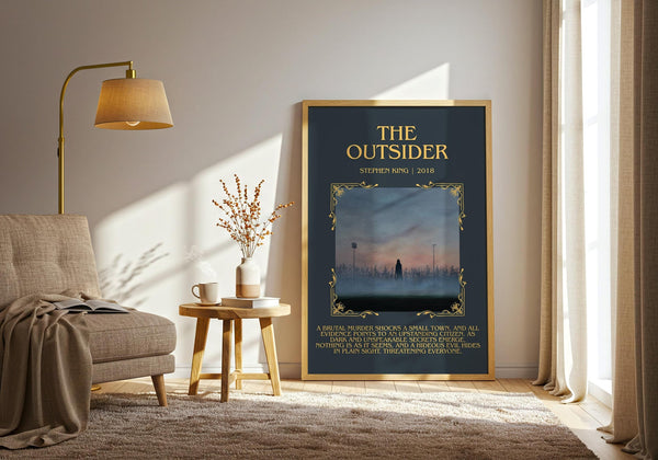 The Outsider minimalist poster paper finish options – matte satin gloss