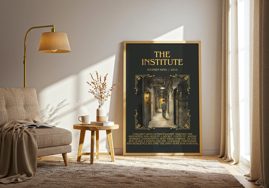 The Institute minimalist poster paper finish options – matte satin gloss (mockup)