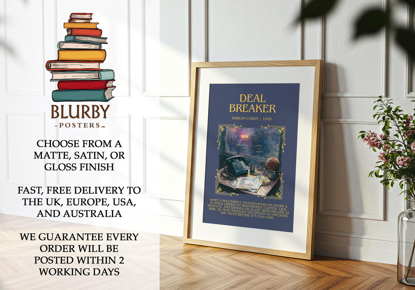 Deal Breaker book poster packaging – museum-quality print rolled in protective tube