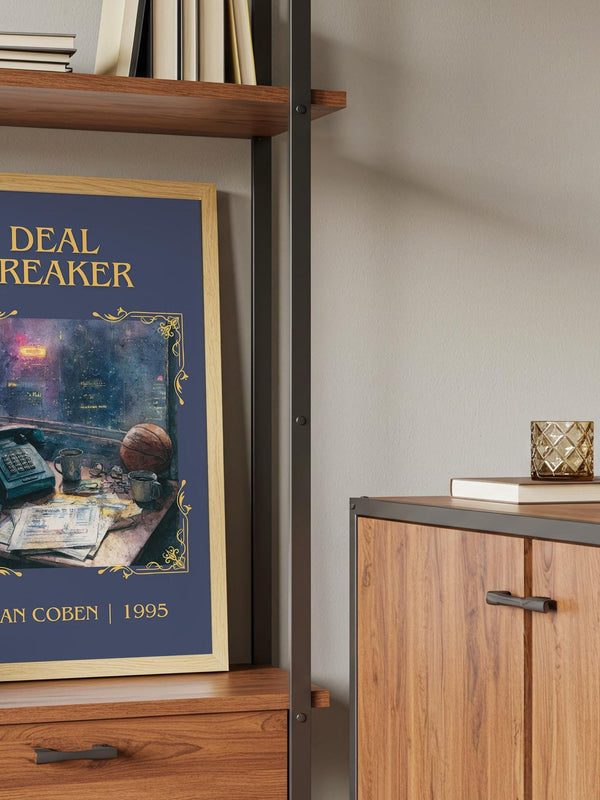 Deal Breaker classic book art print framed by window – literary home decor