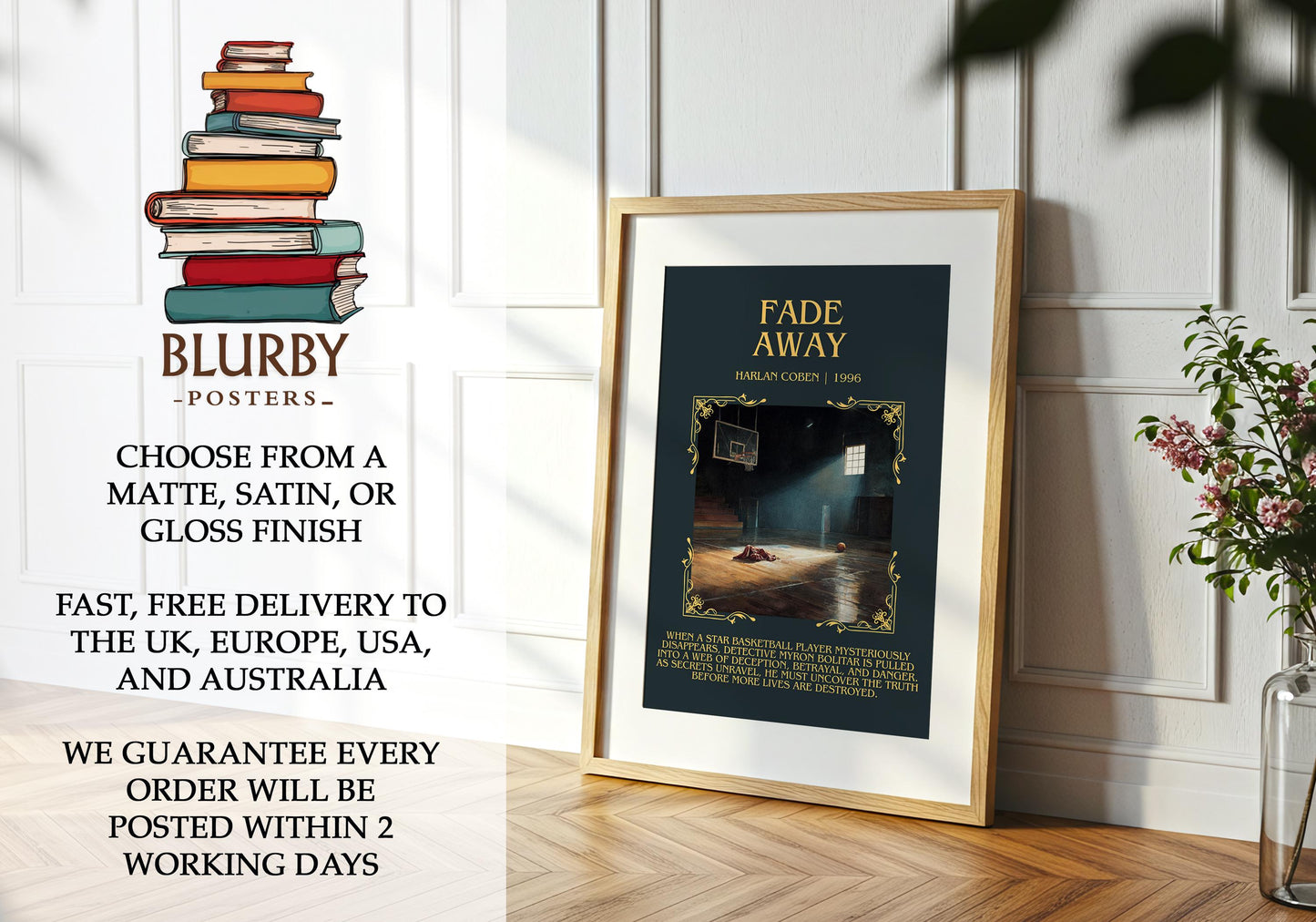 Fade Away book poster packaging – museum-quality print rolled in protective tube