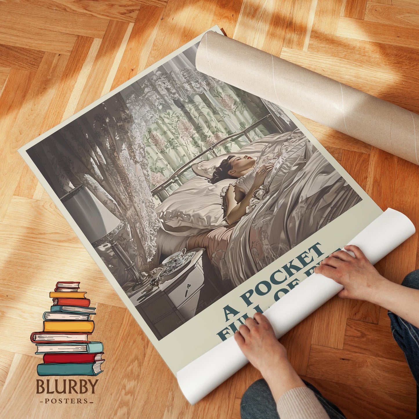A Pocket Full of Rye book cover poster paired in gallery wall – literary art prints