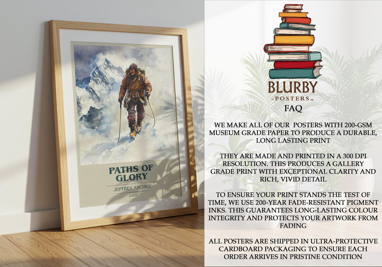 Paths Of Glory by Jeffrey Archer | Book Poster | Literary Art Gift For Book Lover | Novel Inspired Wall Art