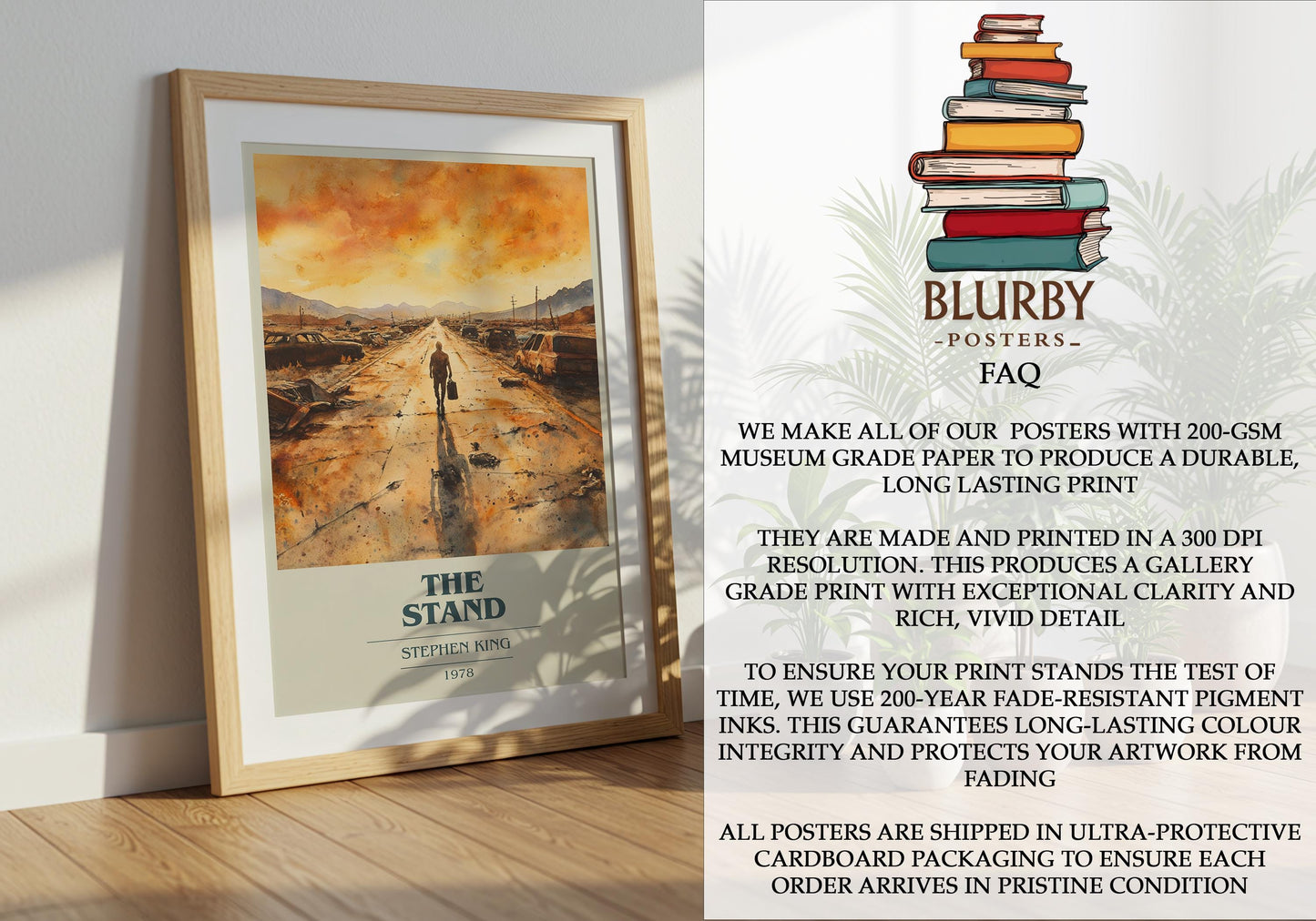 The Stand by Stephen King | Book Poster | Literary Art Gift For Book Lover | Novel Inspired Wall Art | Free Delivery