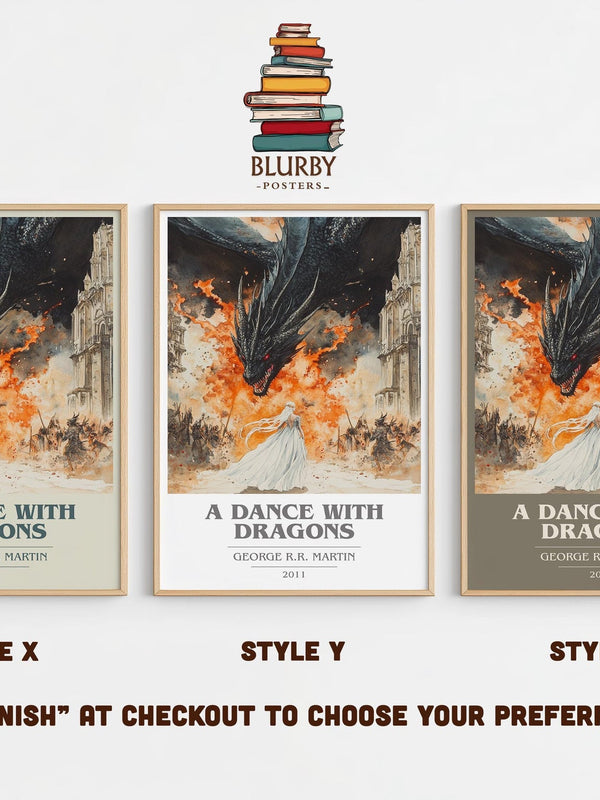 A Dance With Dragons book cover poster colour and style options – George R.R. Martin book art