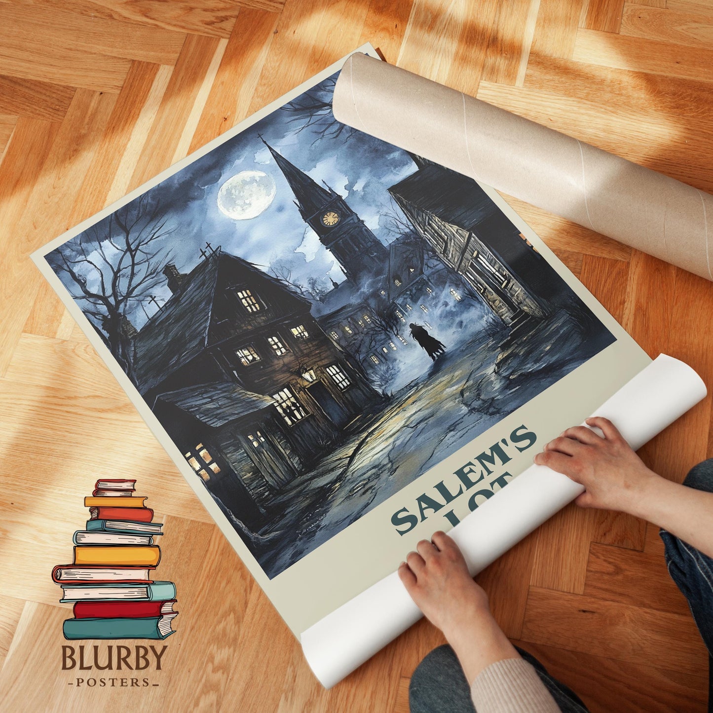 Salem's Lot book cover poster paired in gallery wall – literary art prints