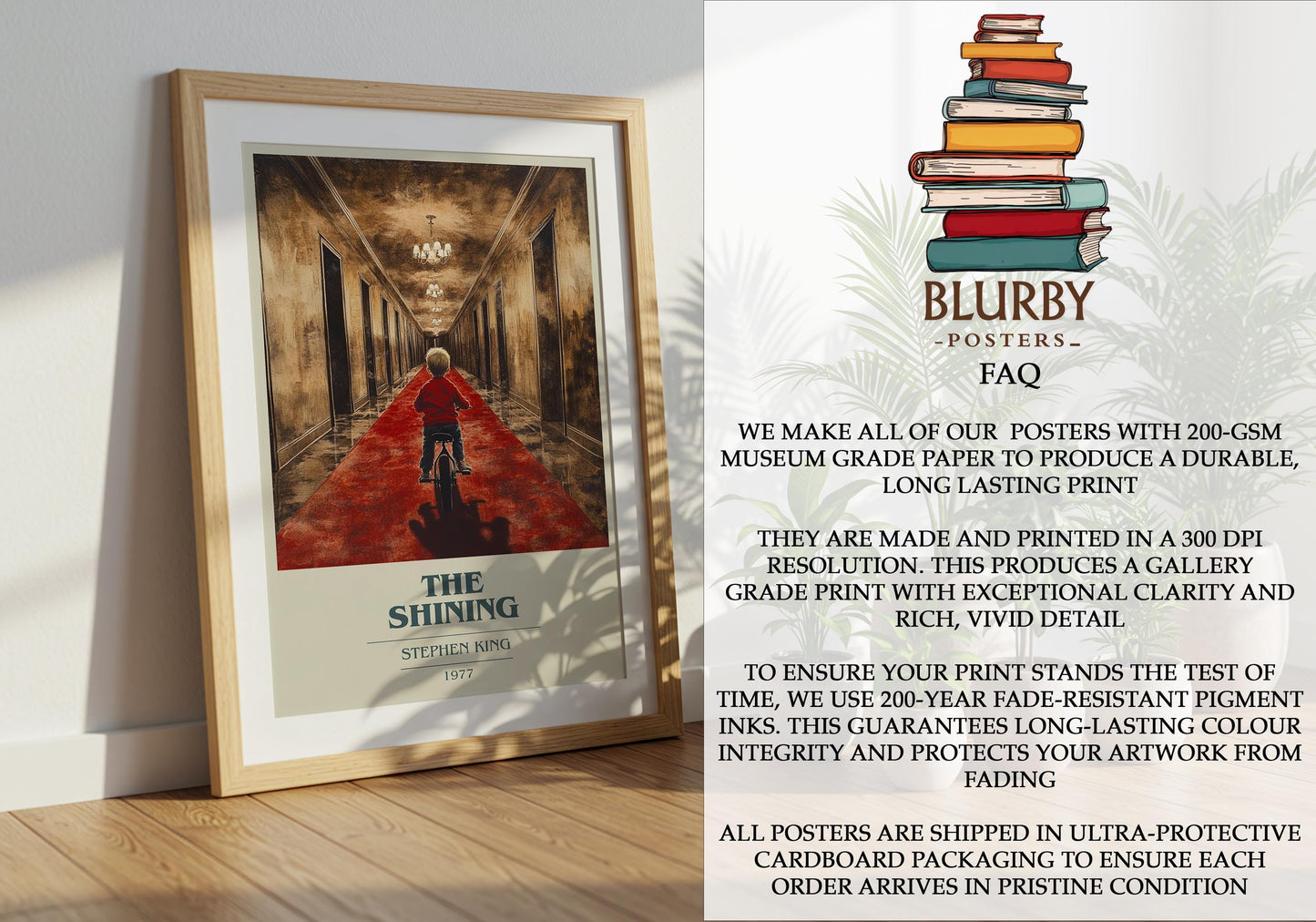 The Shining by Stephen King | Book Poster | Literary Art Gift For Book Lover | Novel Inspired Wall Art | Free Delivery