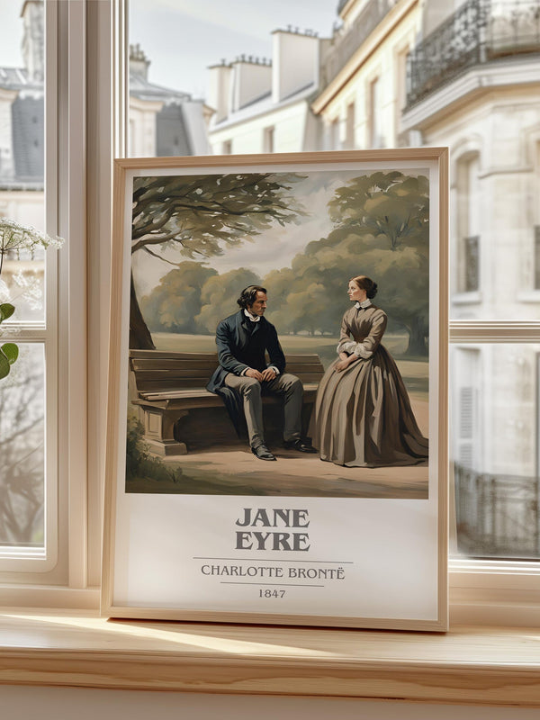 Jane Eyre book cover poster colour and style options – Charlotte Brontë book art