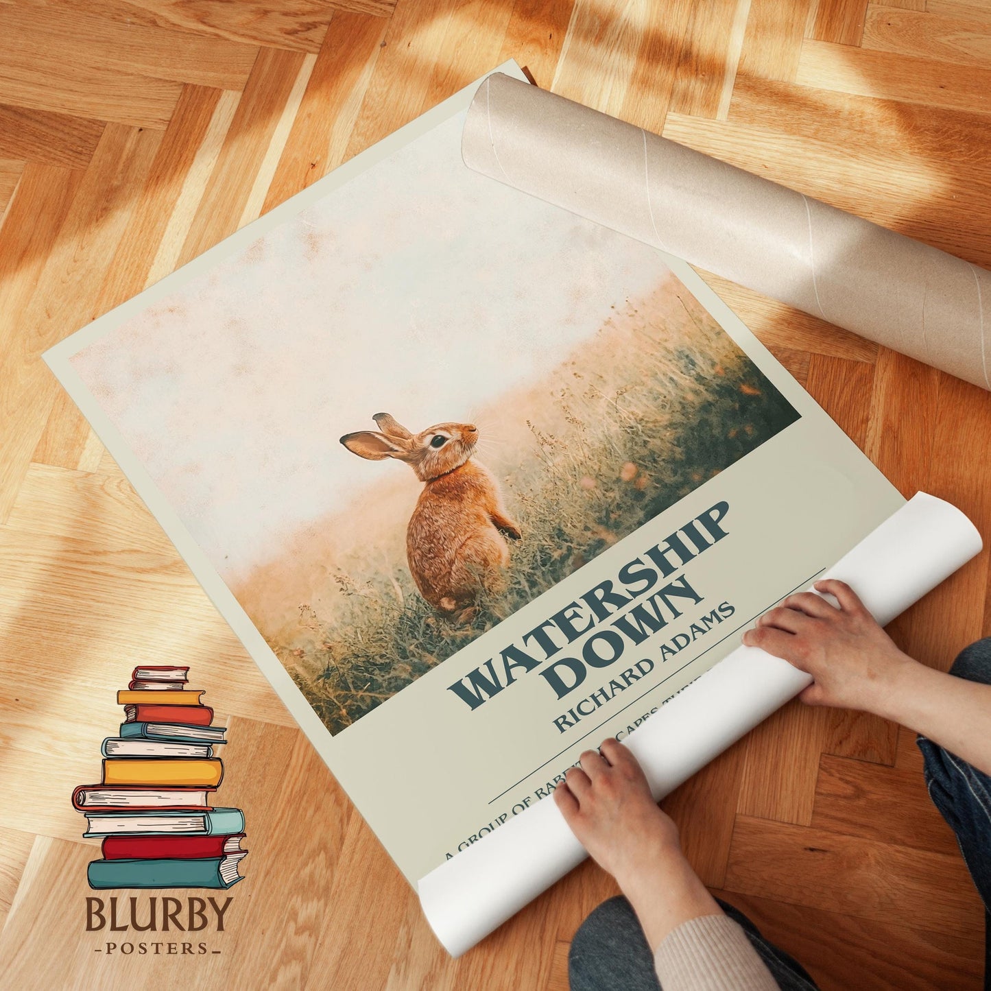 Watership Down book poster packaging – museum-quality print rolled in protective tube