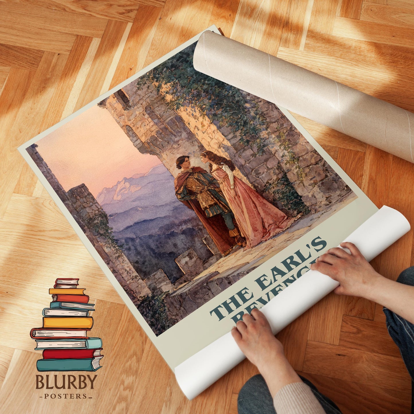 The Earl's Revenge book poster packaging – museum-quality print rolled in protective tube