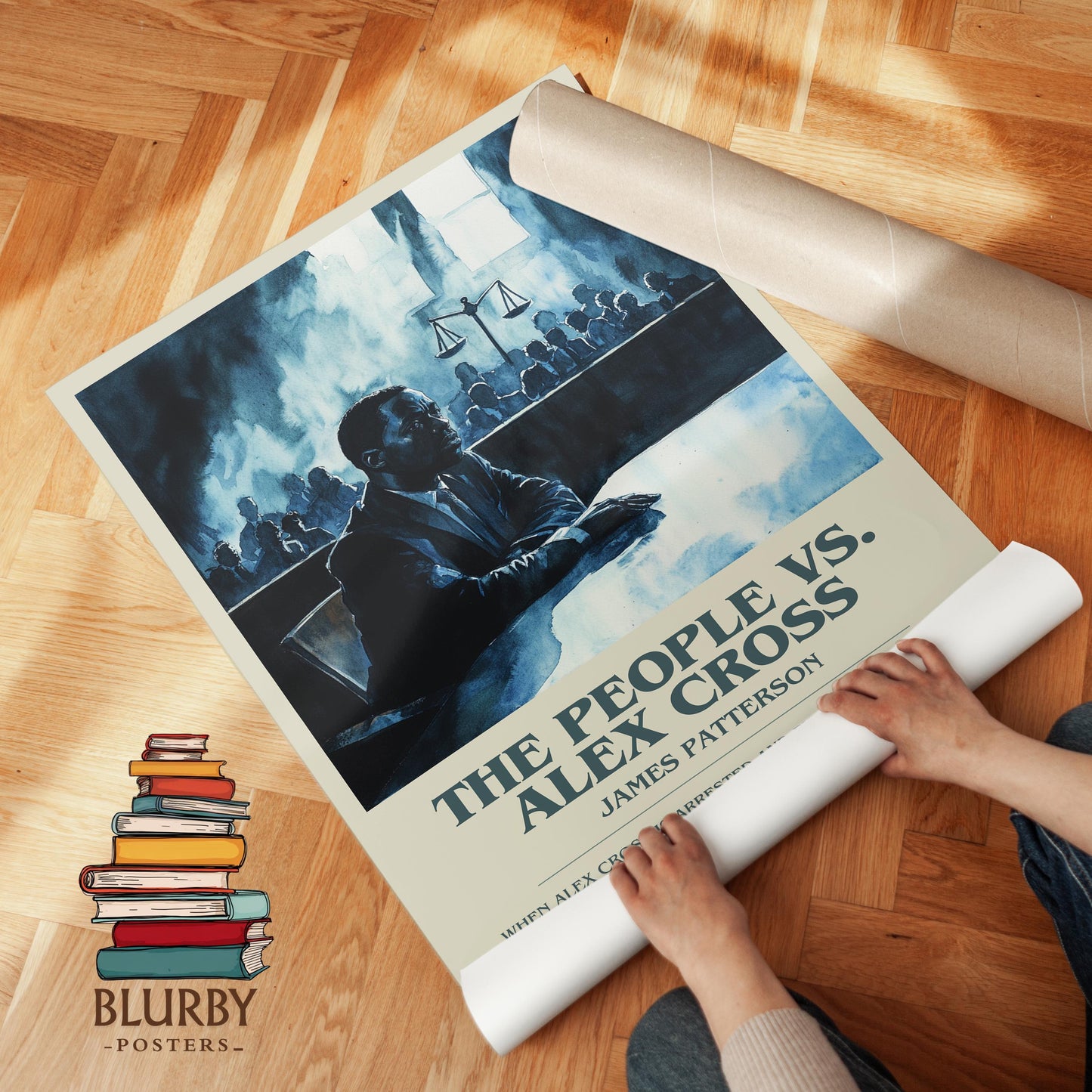 The People Vs. Alex Cross book poster packaging – museum-quality print rolled in protective tube