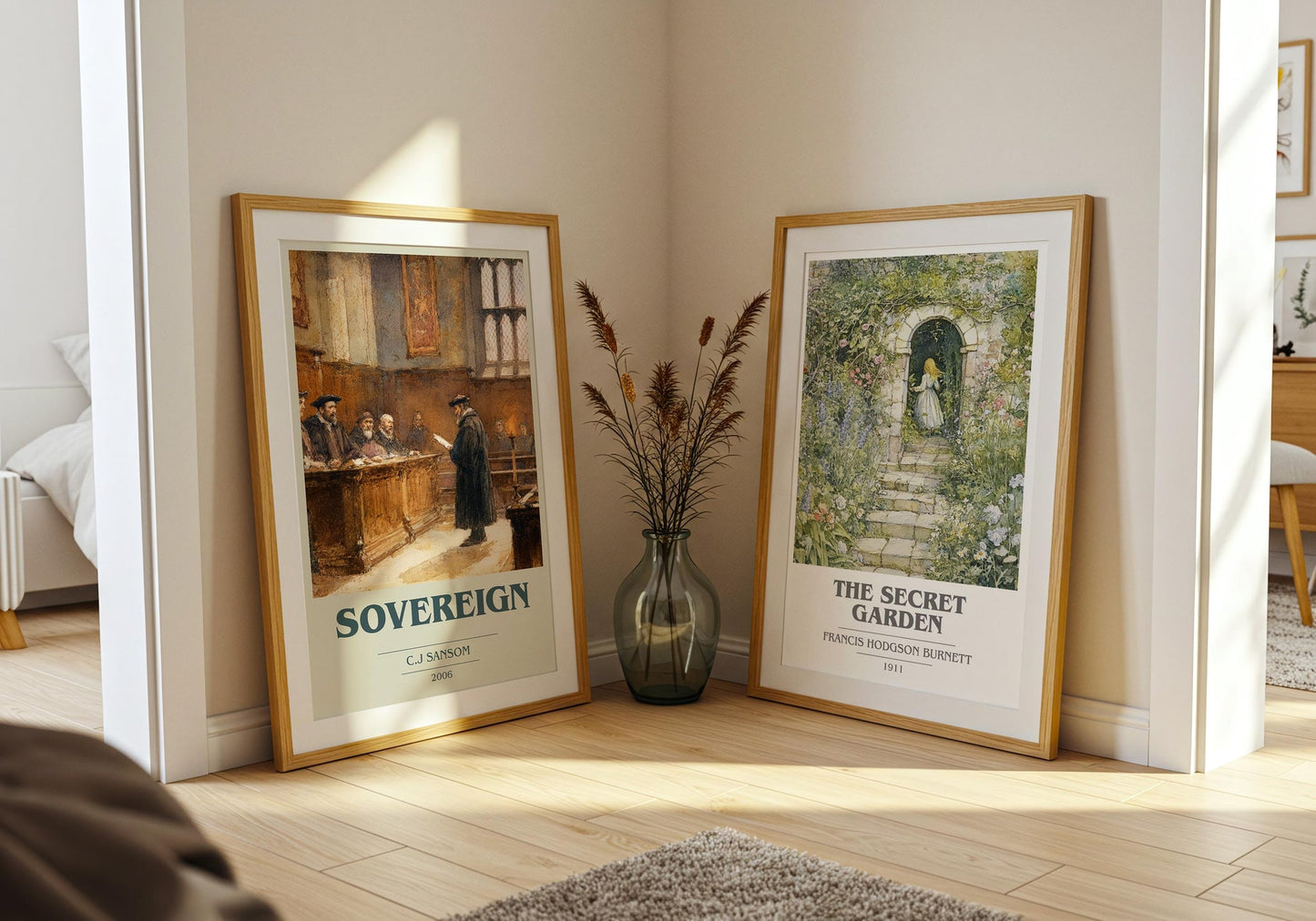 Sovereign book cover poster paired in gallery wall – literary art prints