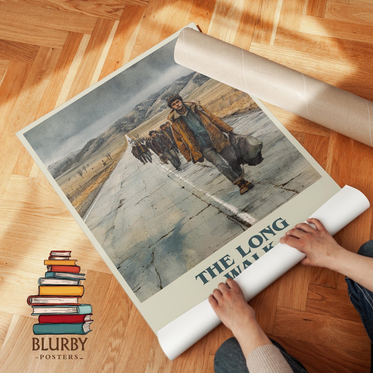 The Long Walk book poster packaging – museum-quality print rolled in protective tube