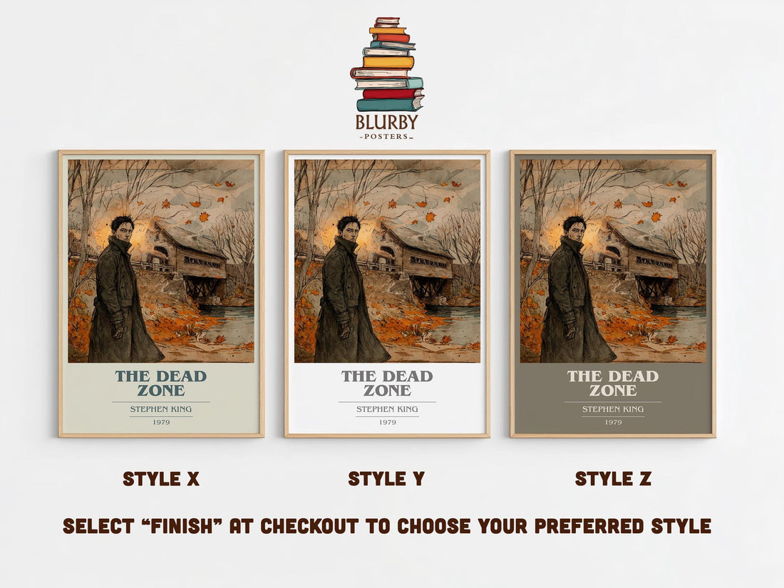 The Dead Zone book cover poster colour and style options – Stephen King book art (mockup)
