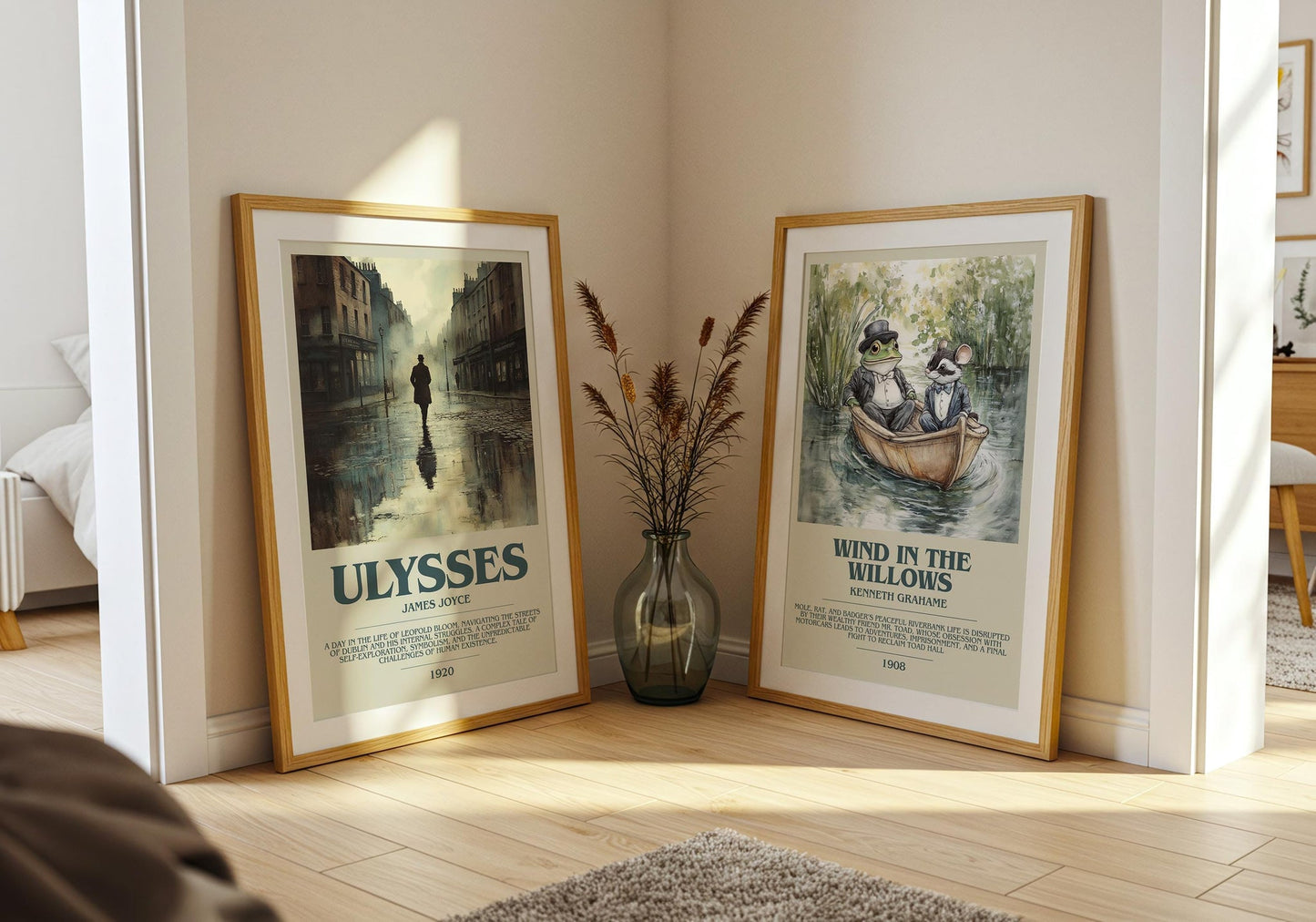 Ulysses bookish poster paired in gallery wall – literary art prints