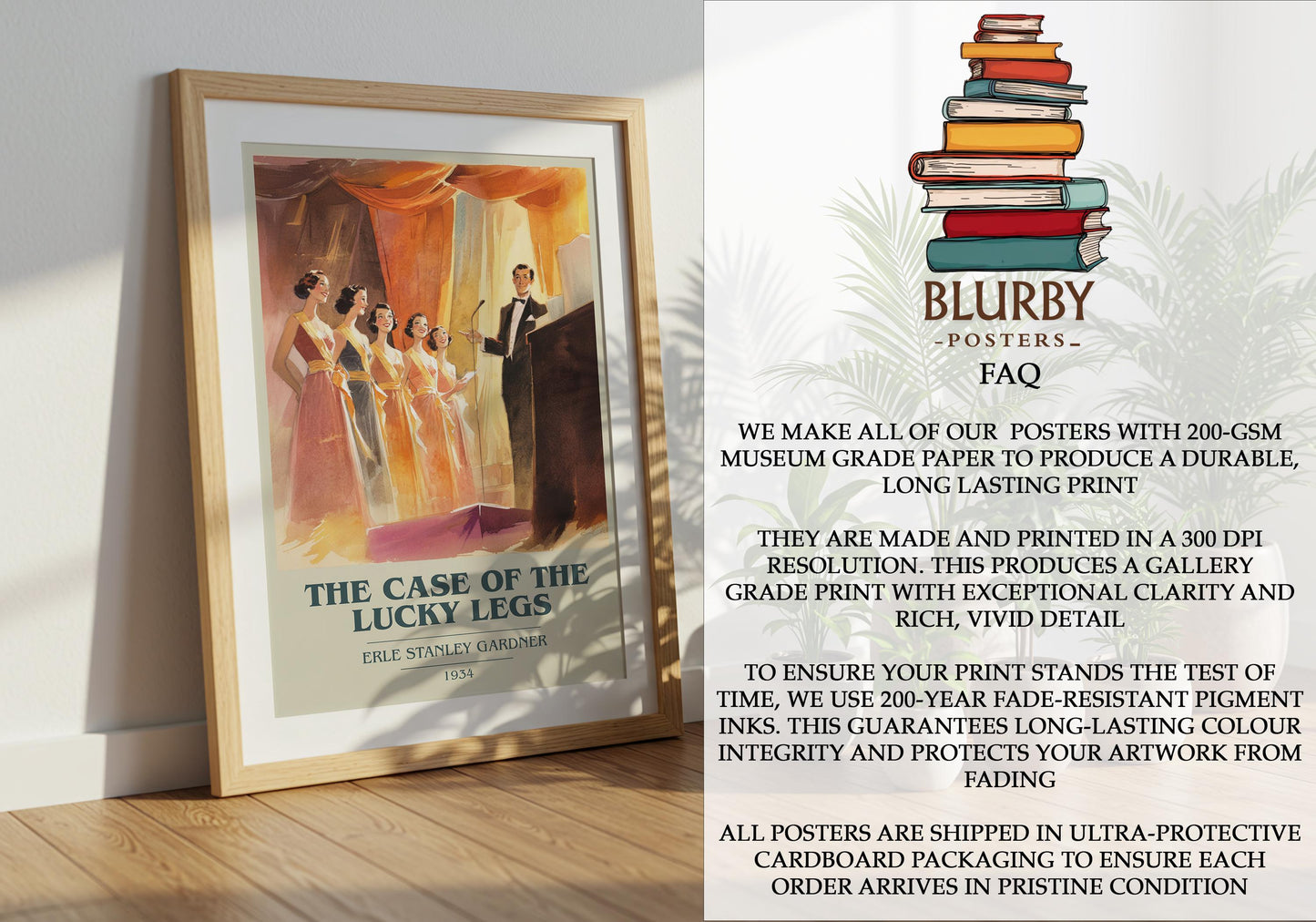 The Case Of The Lucky Legs by Erle Stanley Gardner | Book Poster | Literary Art Gift For Book Lover | Novel Inspired Wall Art