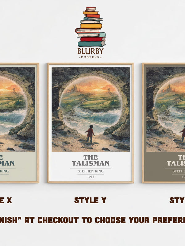 The Talisman book cover print in frame leaning in hallway – horror wall art