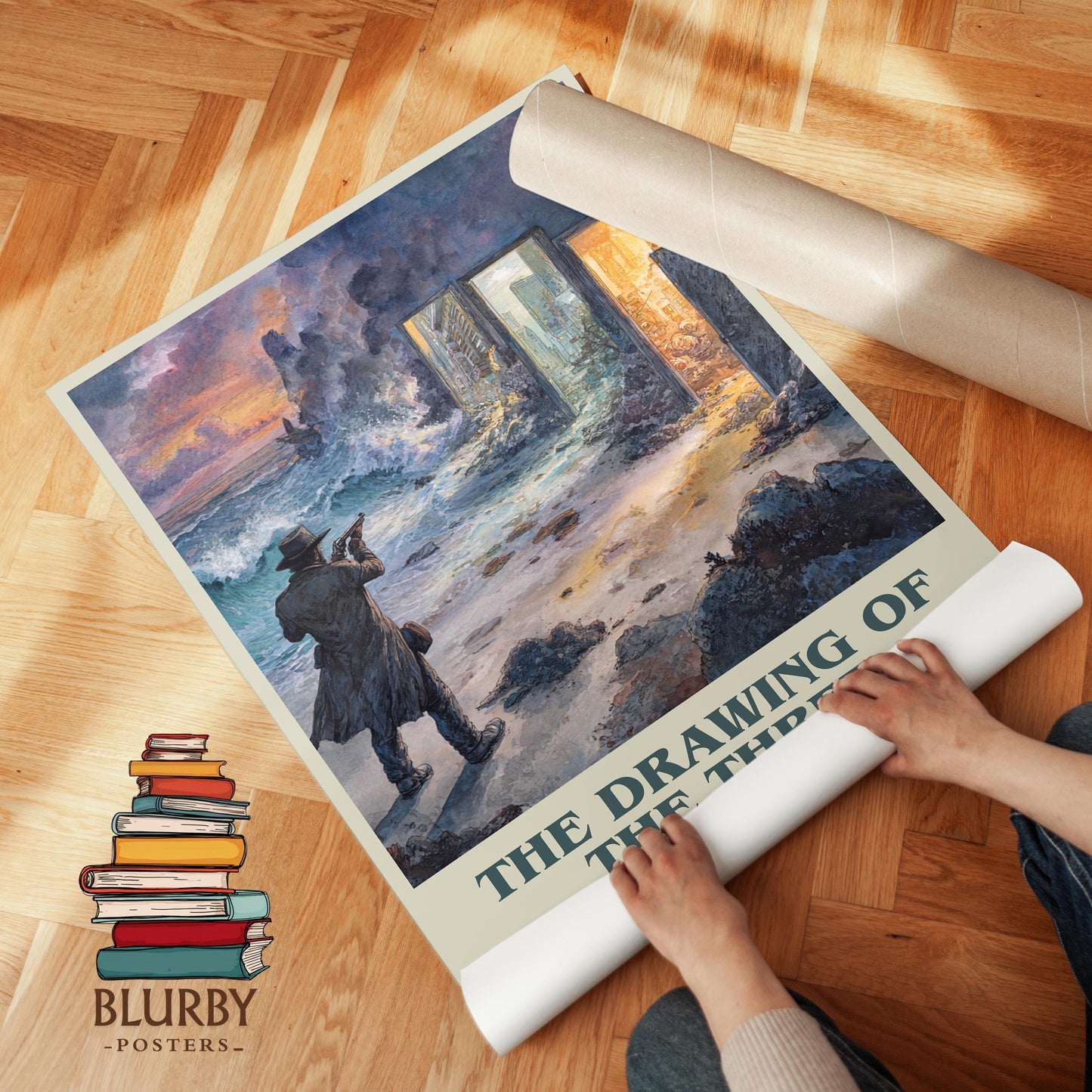 The Drawing of the Three book poster packaging – museum-quality print rolled in protective tube