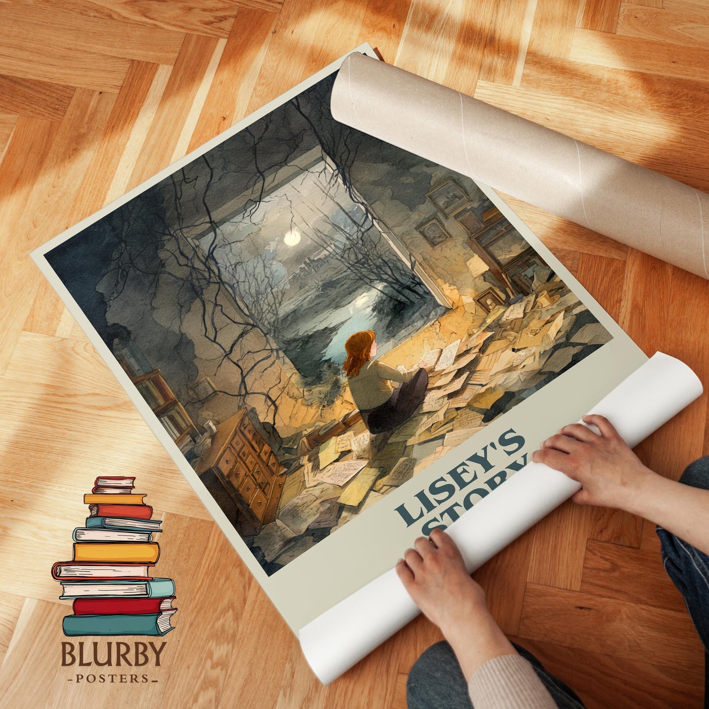 Lisey's Story book poster packaging – museum-quality print rolled in protective tube