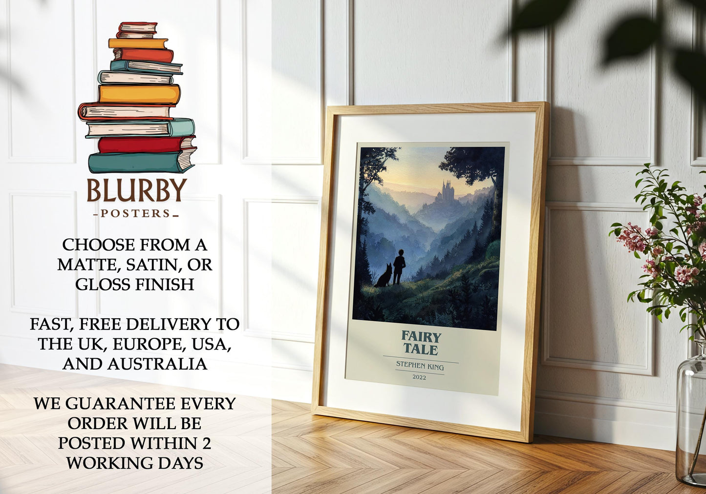 Fairy Tale book poster packaging – museum-quality print rolled in protective tube