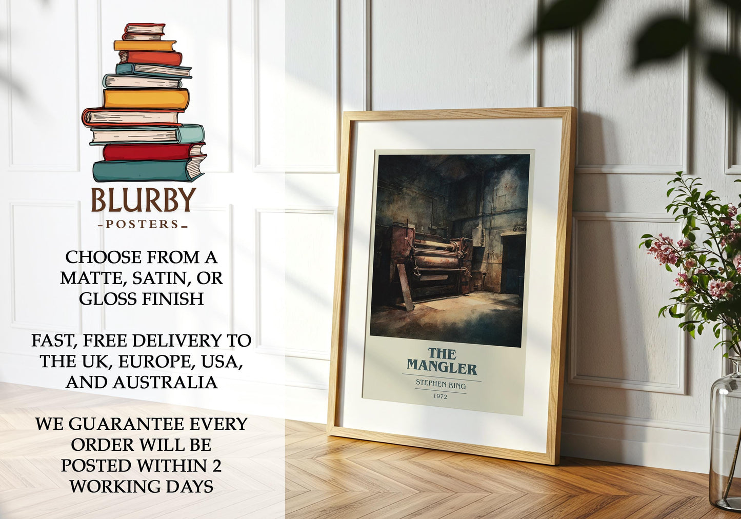 The Mangler book poster packaging – museum-quality print rolled in protective tube