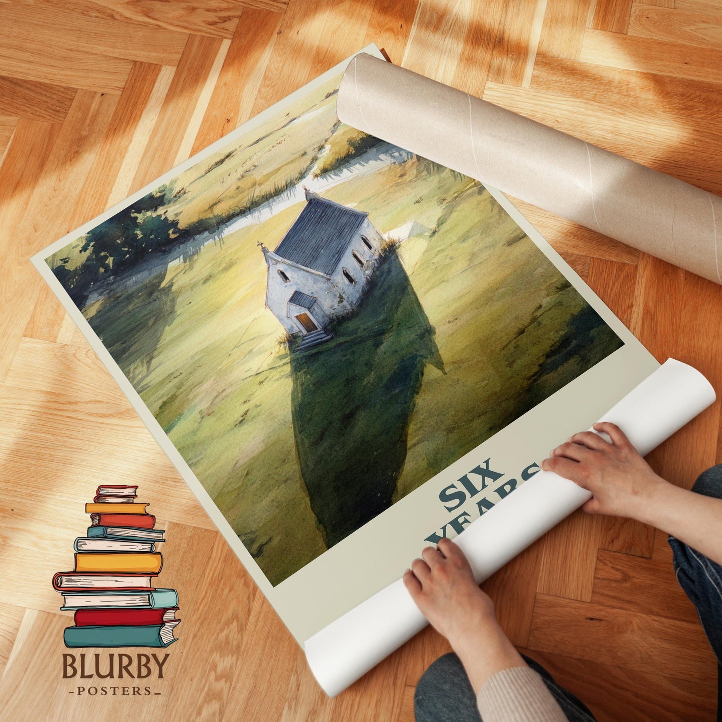 Six Years book poster packaging – museum-quality print rolled in protective tube