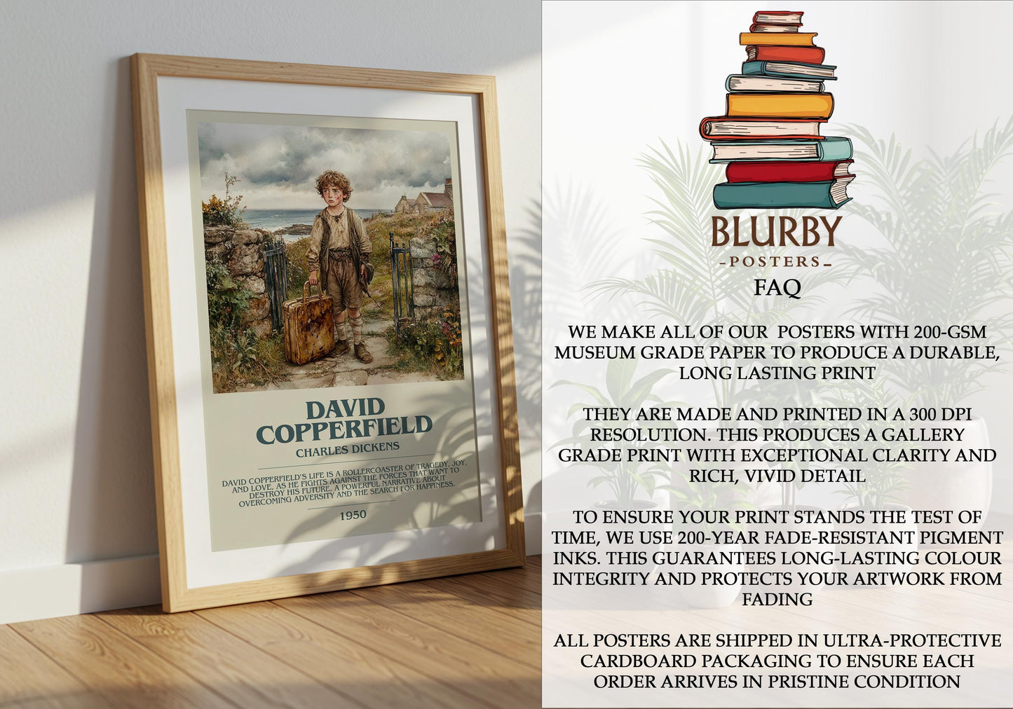 David Copperfield by Charles Dickens | Descriptive Modern Book Art | Poster