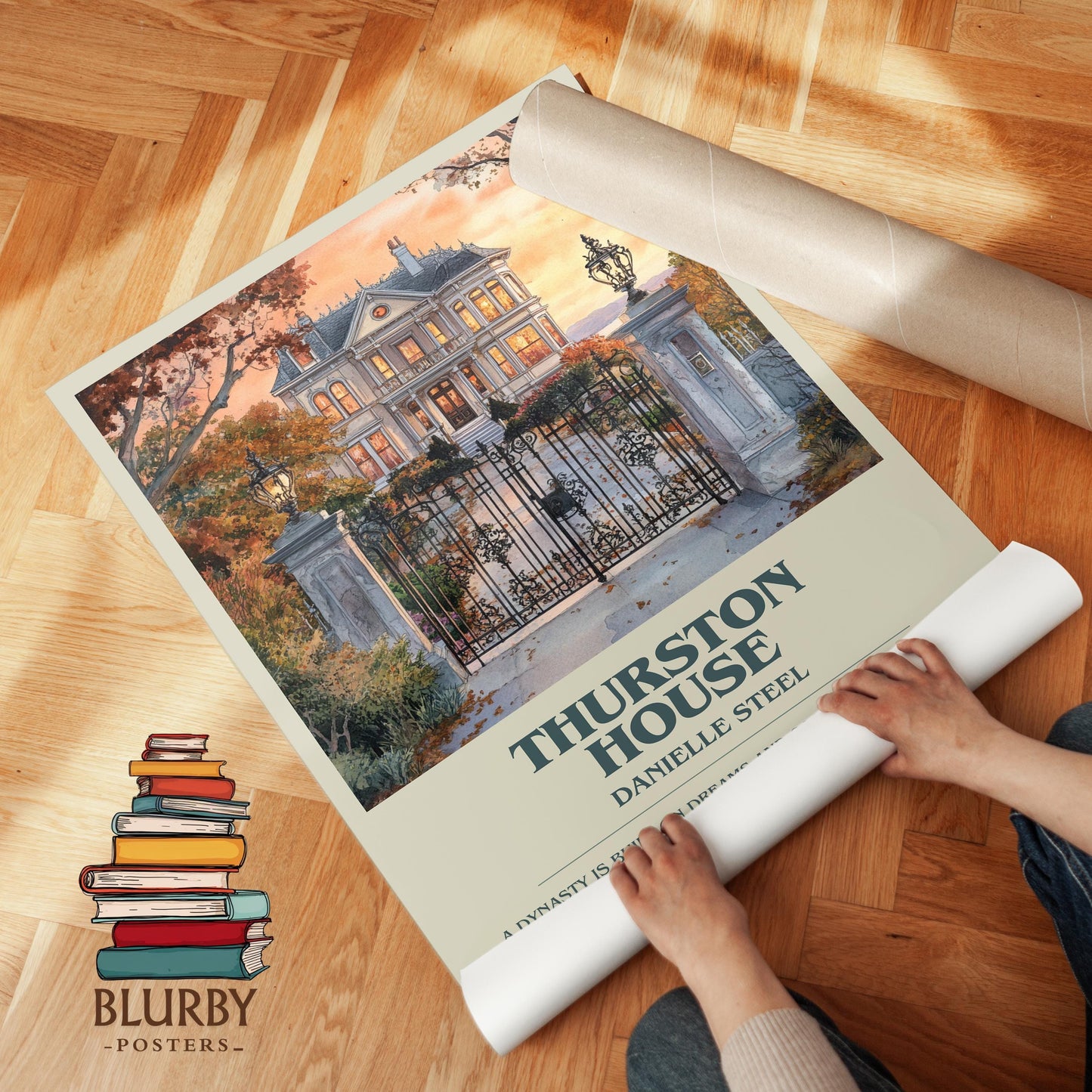Thurston House book poster packaging – museum-quality print rolled in protective tube