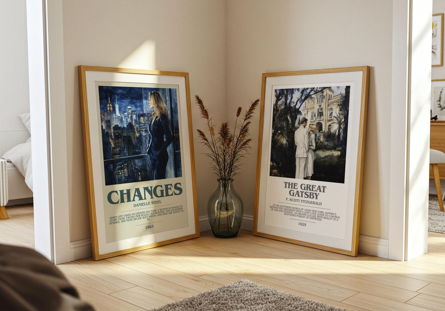 Changes bookish poster paired in gallery wall – literary art prints