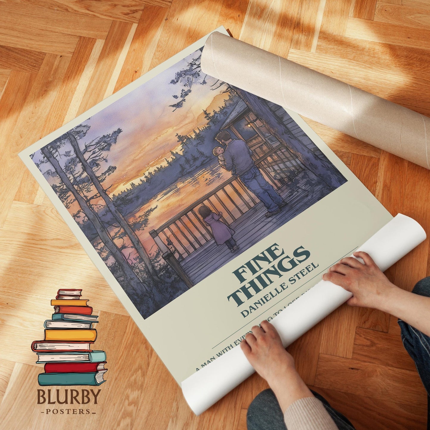 Fine Things book poster packaging – museum-quality print rolled in protective tube