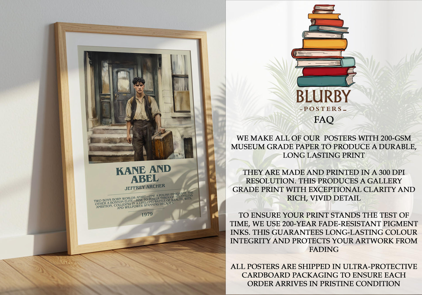 Kane and Abel by Jeffrey Archer | Descriptive Modern Book Art | Poster
