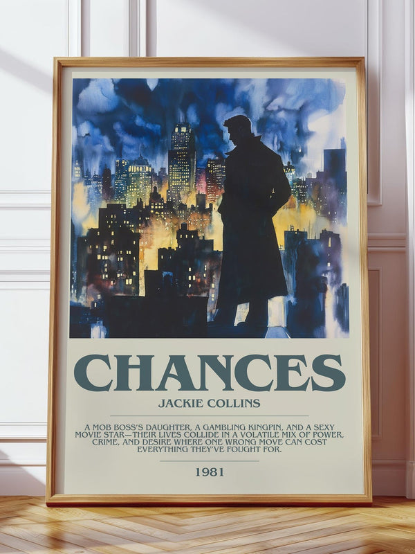Chances bookish print in frame leaning in hallway – romance wall art