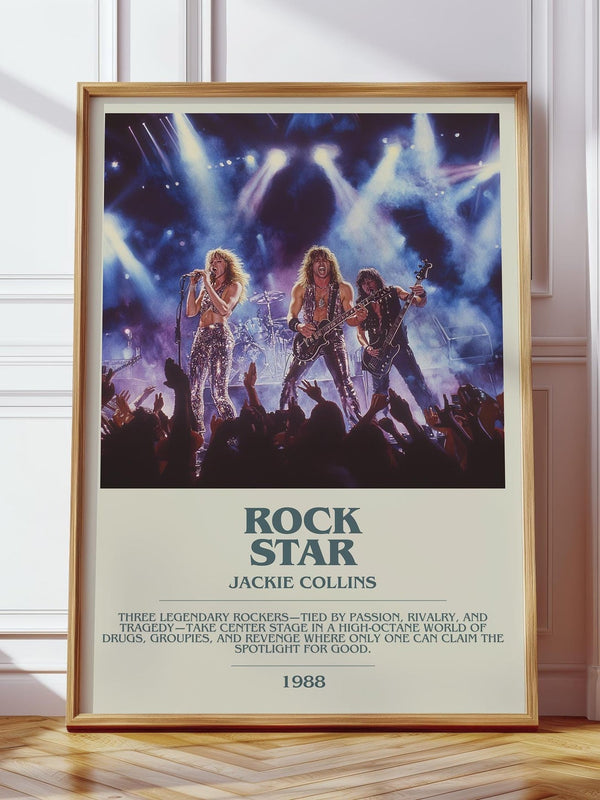 Rock Star bookish print in frame leaning in hallway – romance wall art