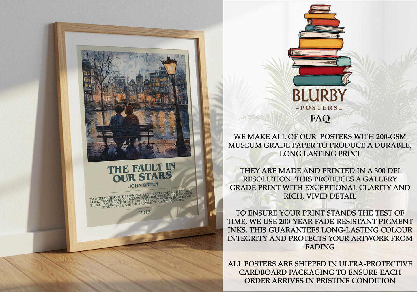 The Fault In Our Stars by John Green | Descriptive Modern Book Art | Poster