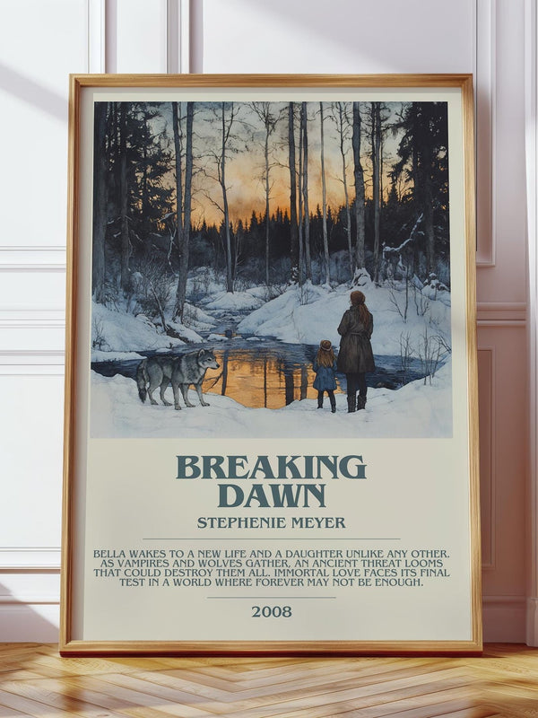 Breaking Dawn bookish print in frame leaning in hallway – romance wall art