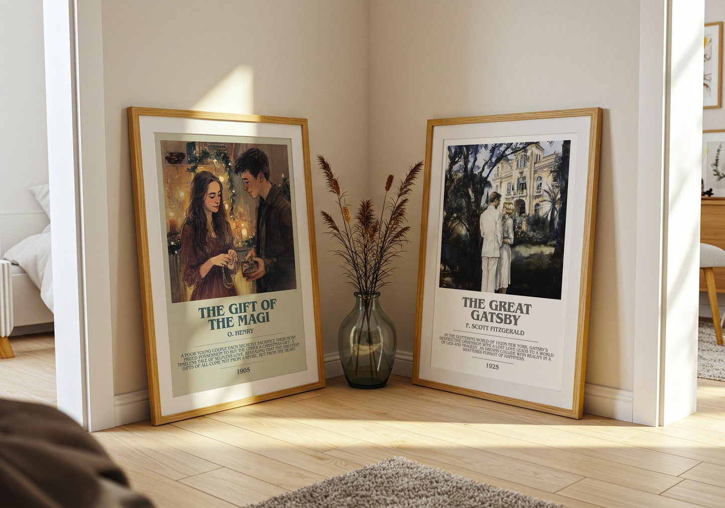 The Gift Of The Magi bookish poster paired in gallery wall – literary art prints