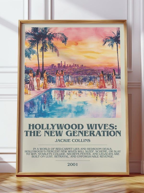 Hollywood Wives: The New Generation bookish print in frame leaning in hallway – romance wall art
