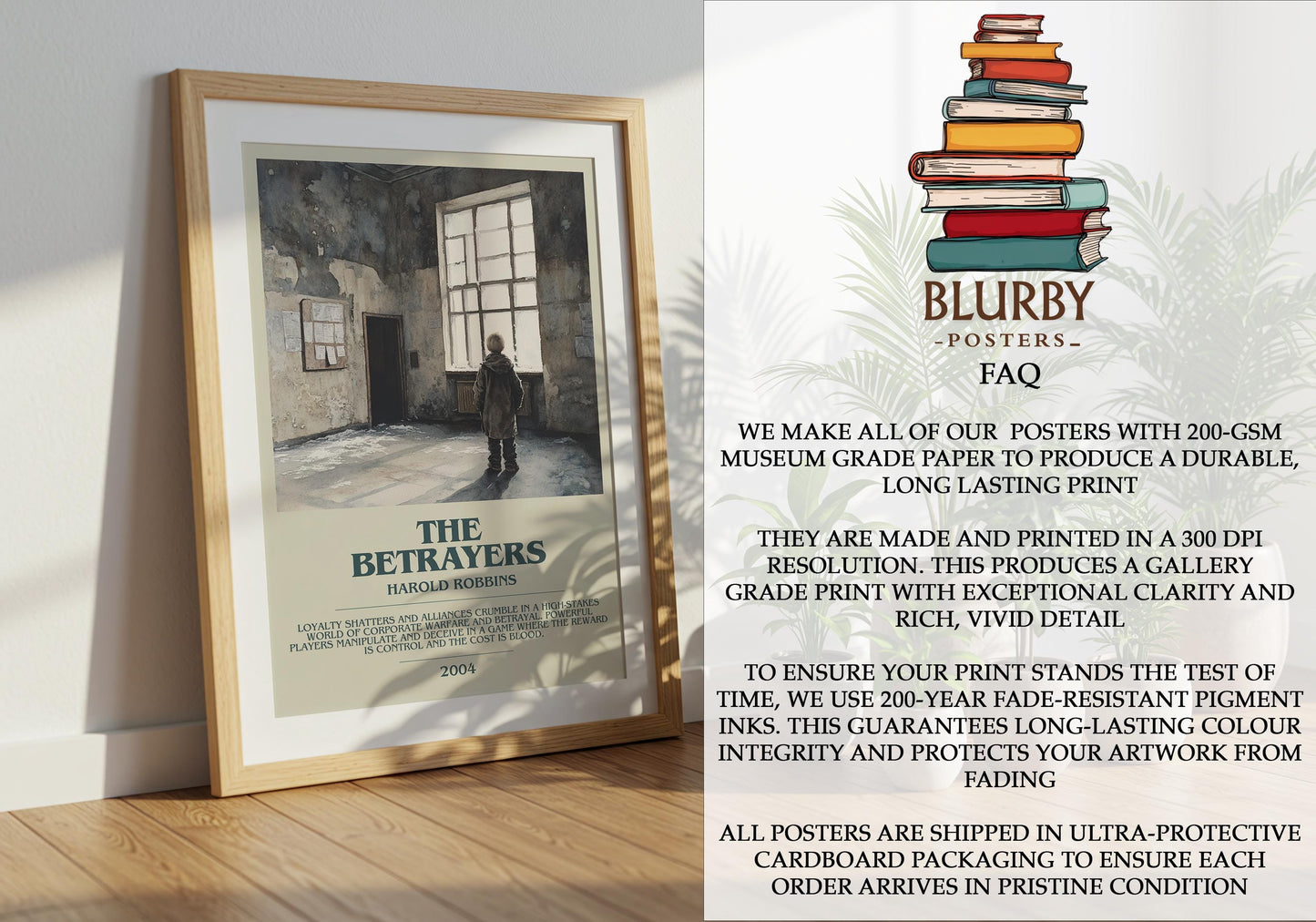 The Betrayers by Harold Robbins | Descriptive Modern Book Art | Poster