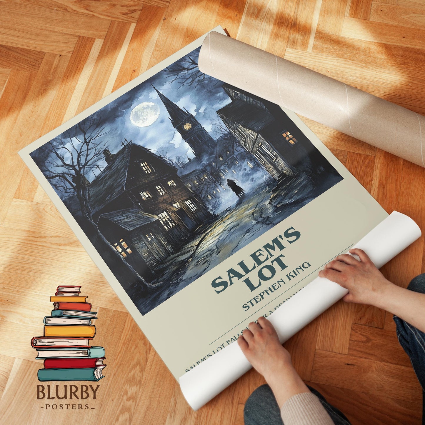 Salem's Lot book poster packaging – museum-quality print rolled in protective tube