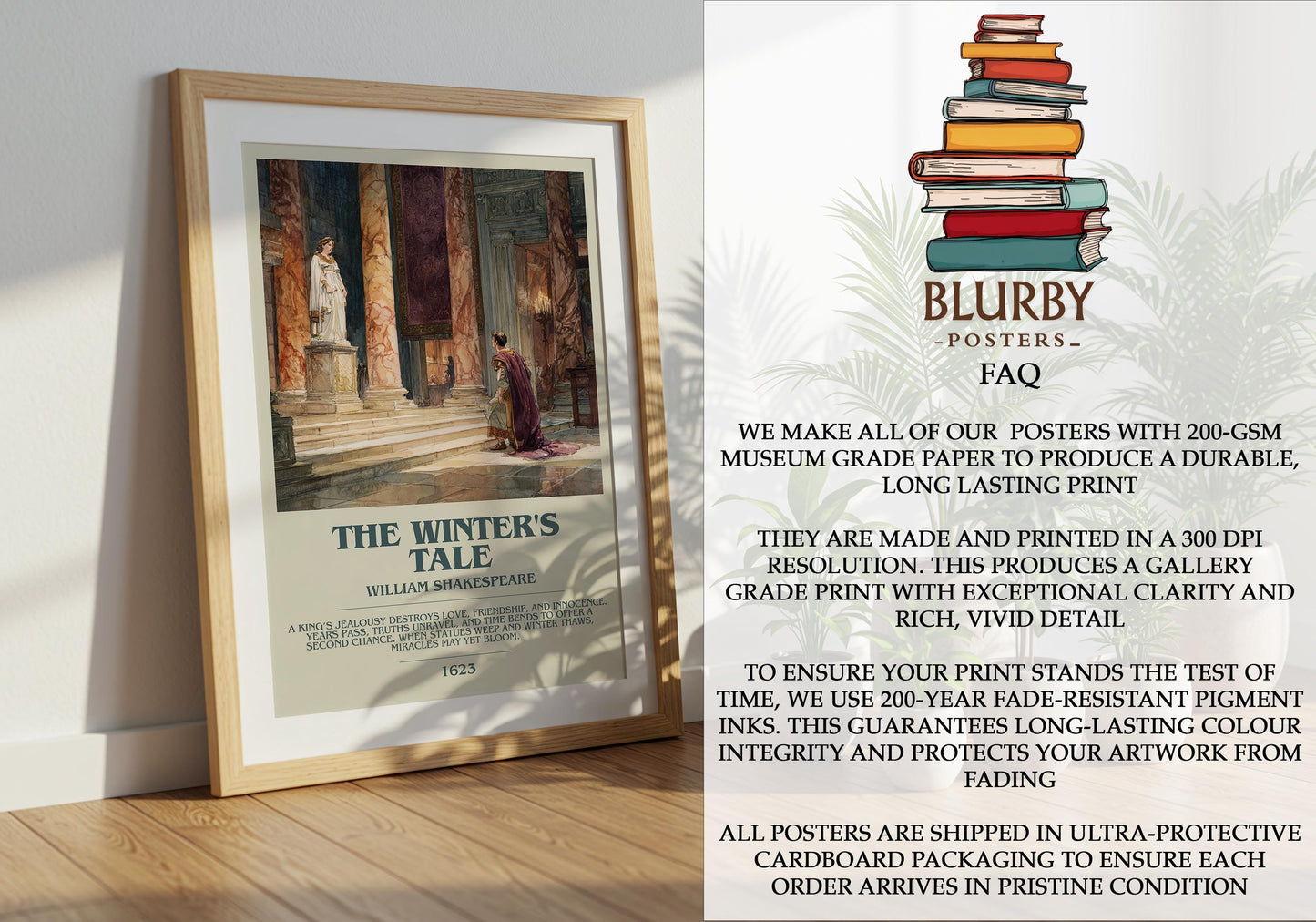The Winter's Tale by William Shakespeare | Descriptive Modern Book Art | Poster