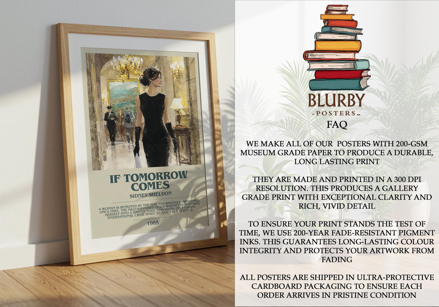 It Comes Tomorrow by Sidney Sheldon | Descriptive Modern Book Art | Poster