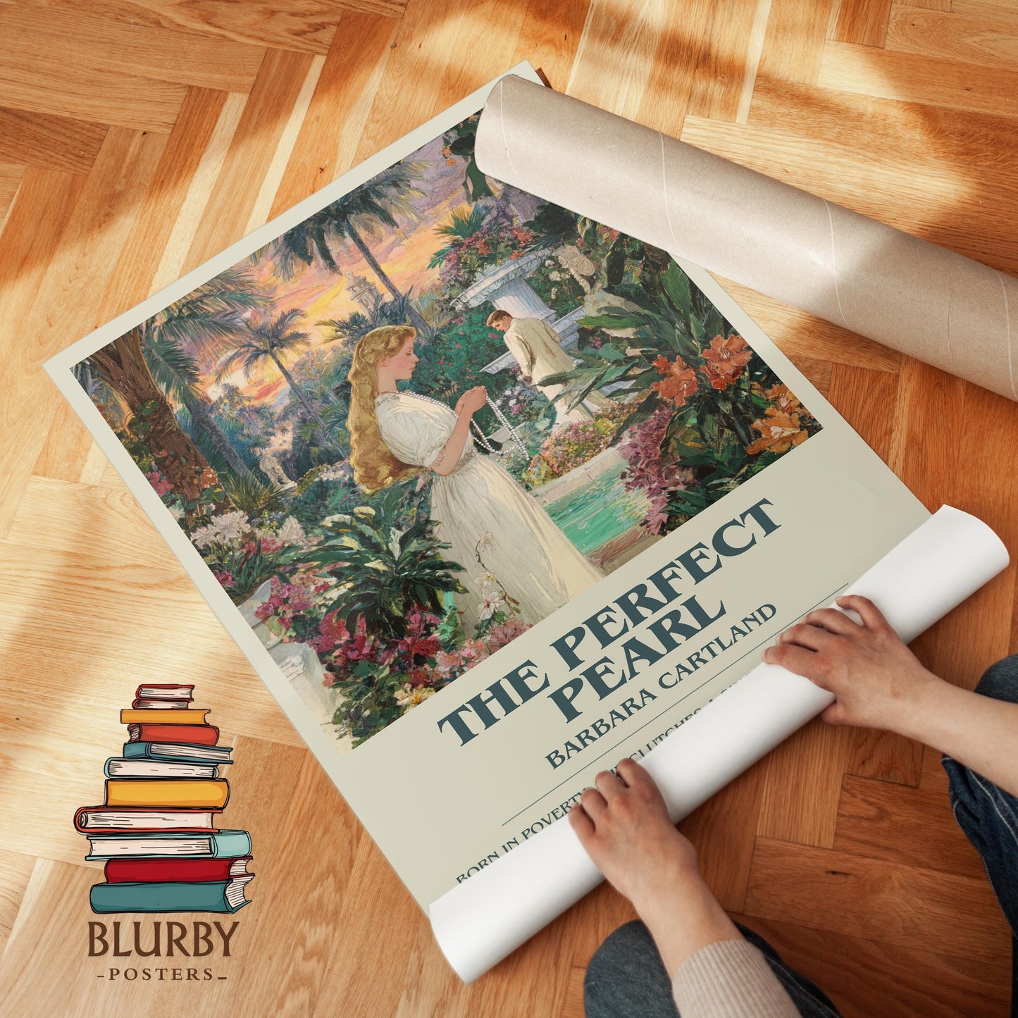 The Perfect Pearl book poster packaging – museum-quality print rolled in protective tube
