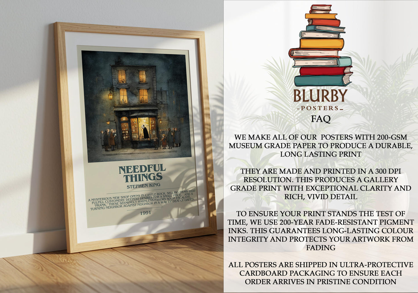 Needful Things by Stephen King | Descriptive Modern Book Art | Poster