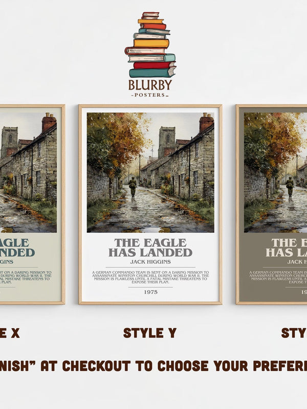 The Eagle Has Landed bookish poster colour and style options – Jack Higgins book art