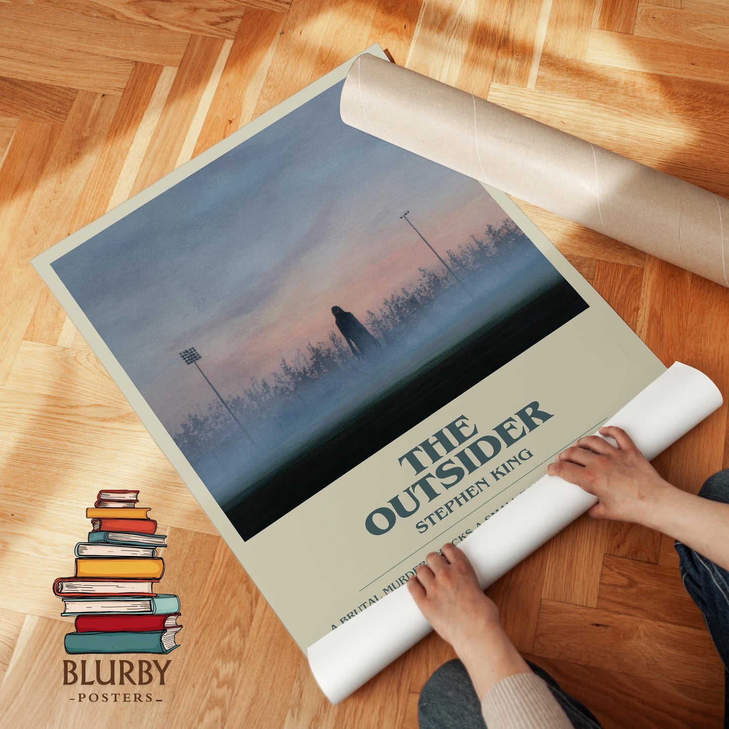 The Outsider book poster packaging – museum-quality print rolled in protective tube