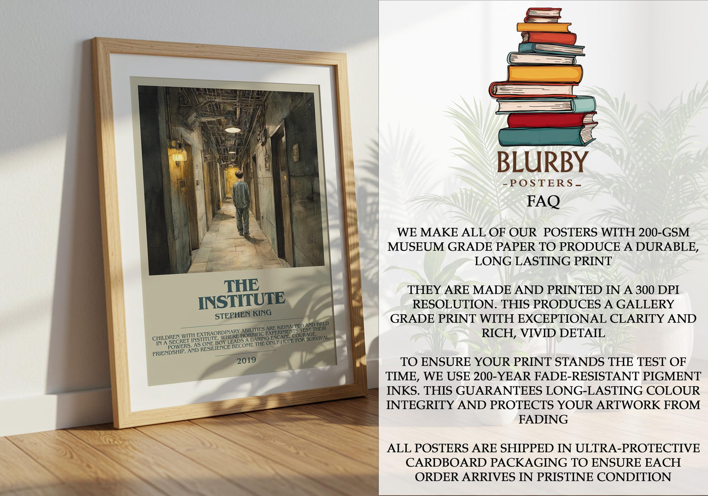 The Institute by Stephen King | Descriptive Modern Book Art | Poster