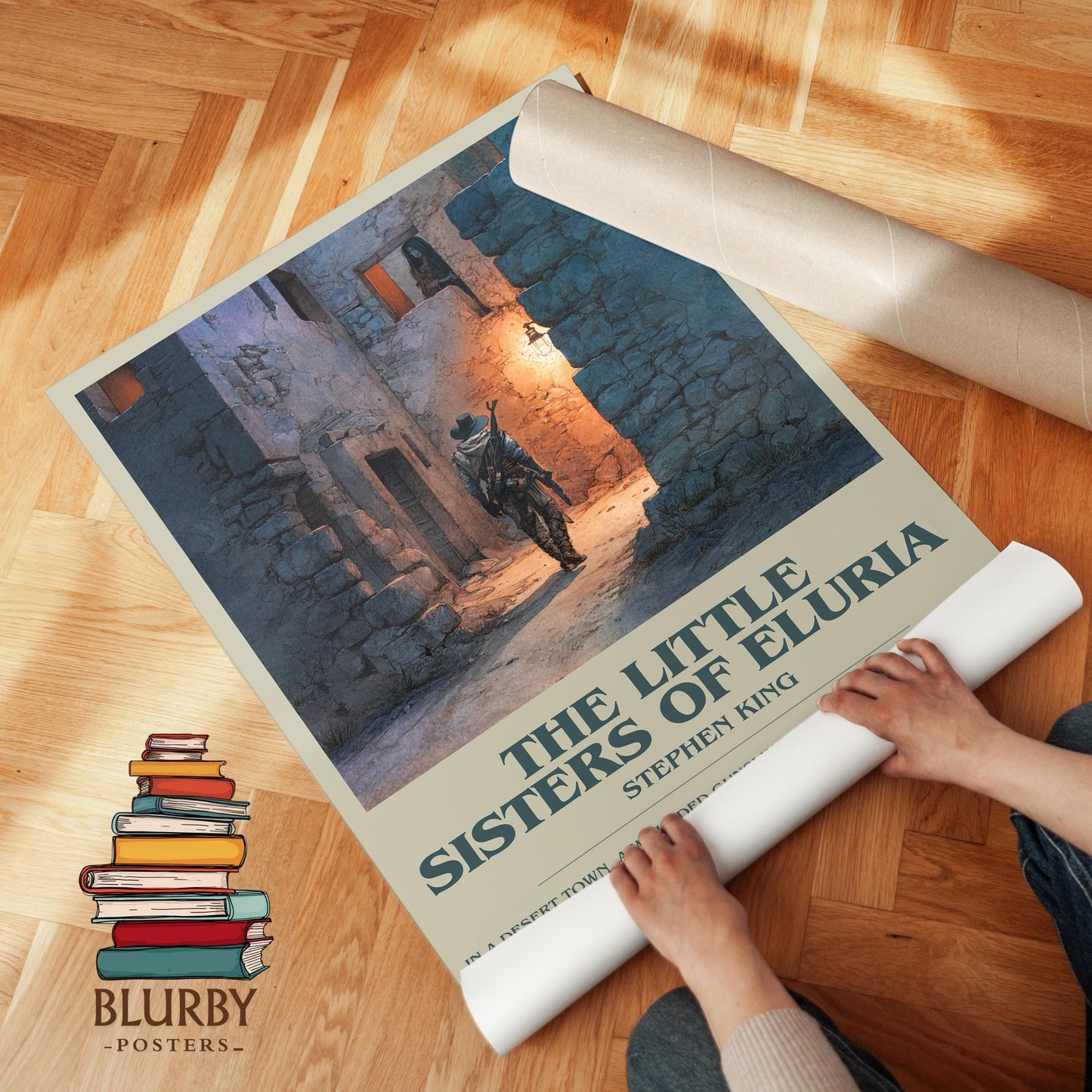 The Little Sisters Of Eluria book poster packaging – museum-quality print rolled in protective tube