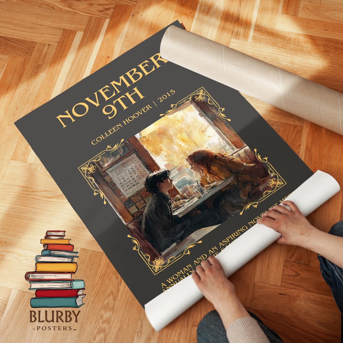 November 9 book poster packaging – museum-quality print rolled in protective tube