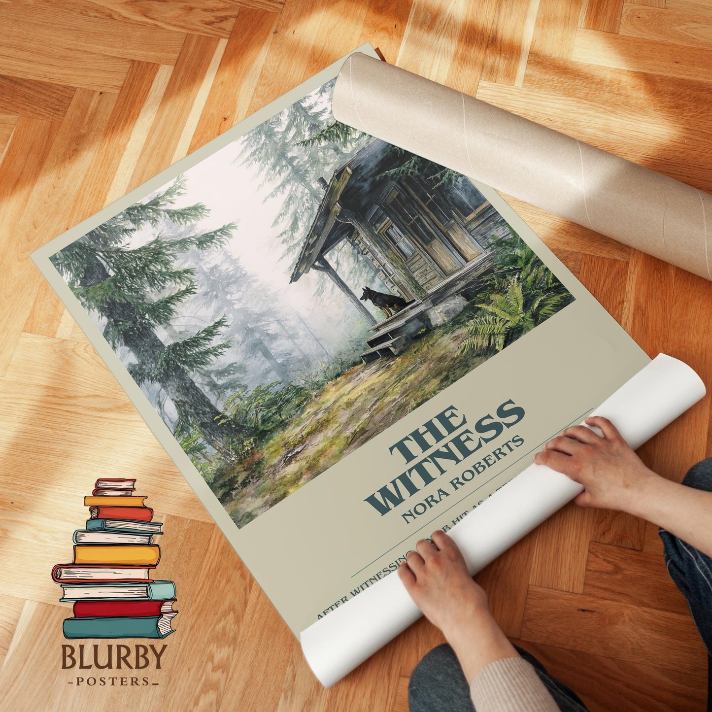 The Witness book poster packaging – museum-quality print rolled in protective tube