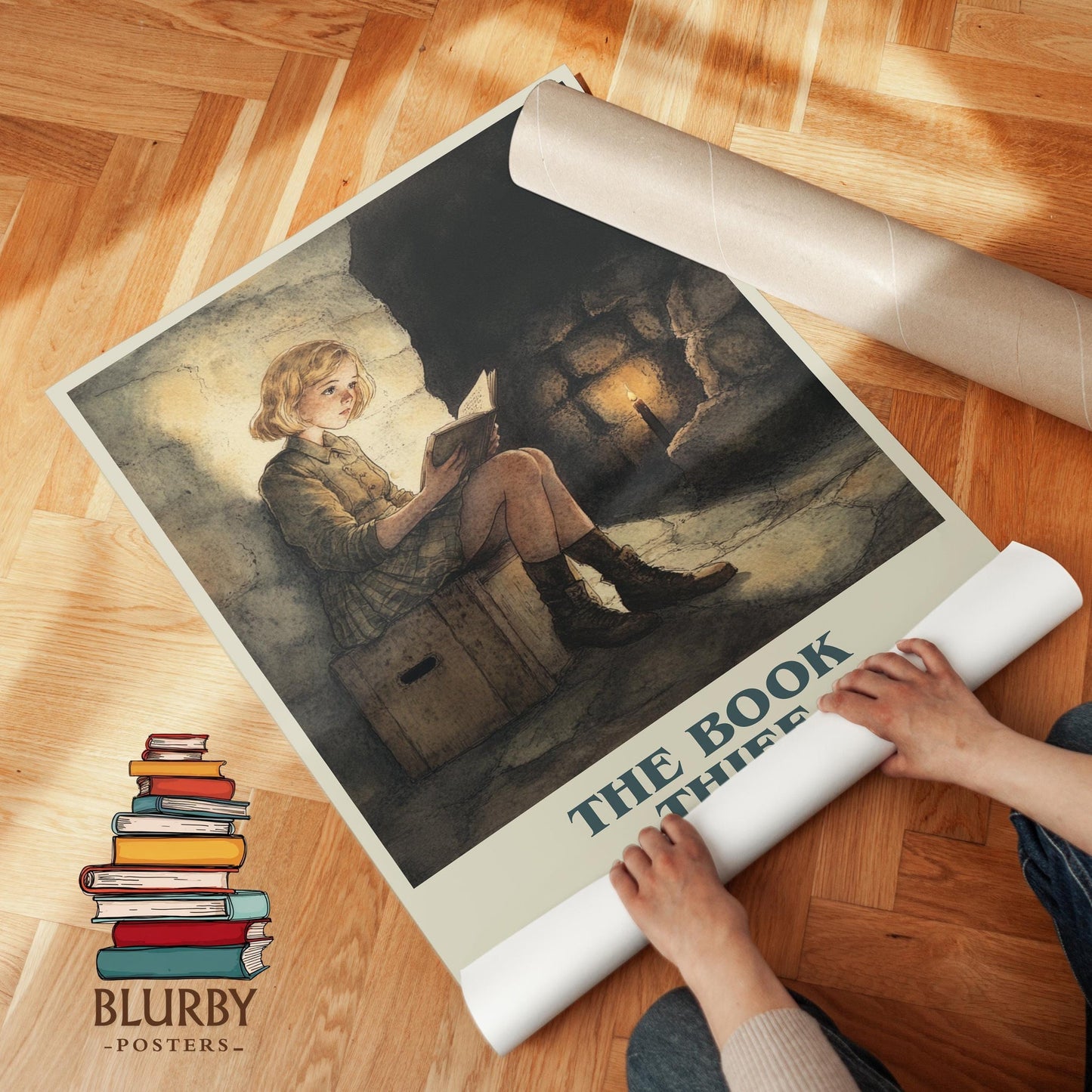 The Book Thief book poster packaging – museum-quality print rolled in protective tube